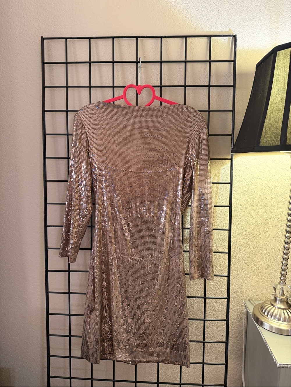 Women's Gold Sequin Party Dress
